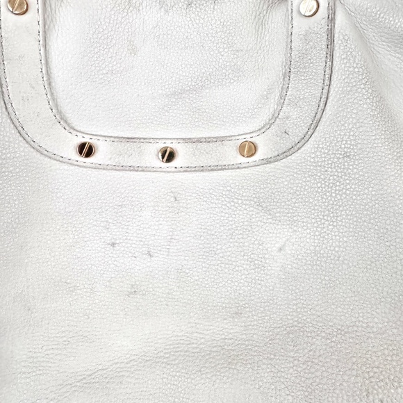Tory Burch Amanda Shoulder Bag Ivory Cream Pebbled Leather 12โ/16โ - Picture 5 of 15